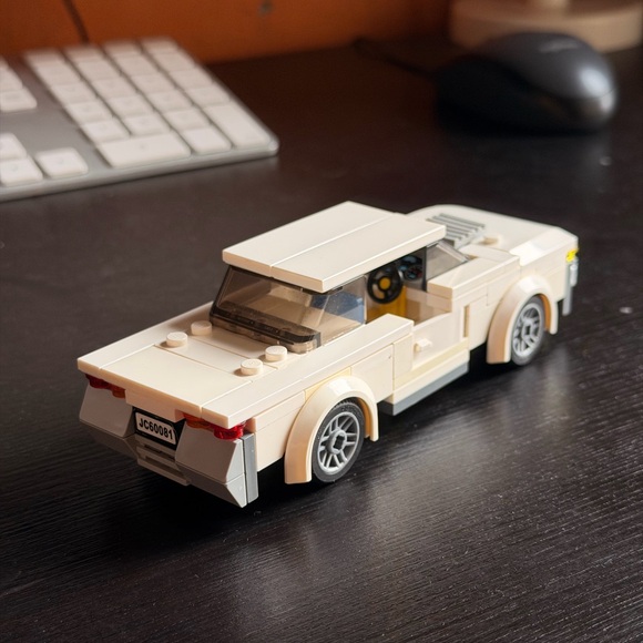Lego White and Blue Building Block Car - Picture 6 of 7